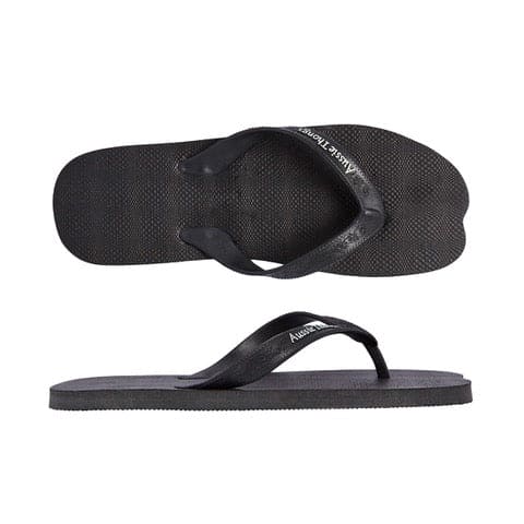 Mens Original Double Plug Thongs Shoes Slippers Black White Flip Flops